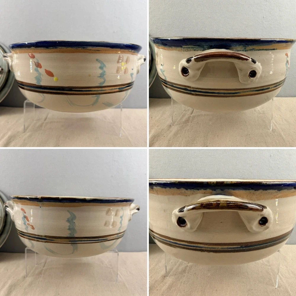 Bill Brigham Cowtown Pottery‎ Rattlesnake Casserole Dish Studio Stoneware Texas